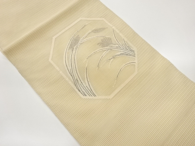JAPANESE NAGOYA OBI FOR SUMMER / WOVEN GEOMETRIC